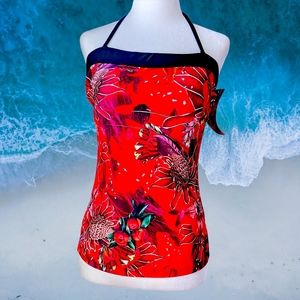 NWT Hapari Chinoiserie Bandeau Tankini  Top Size S